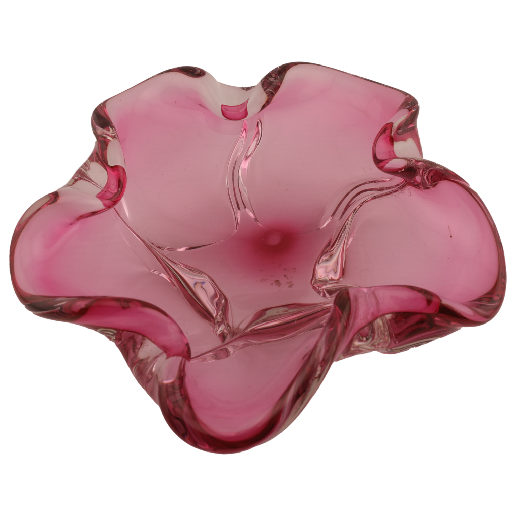 Vintage Pink Murano Art Glass Ashtray/Catchall